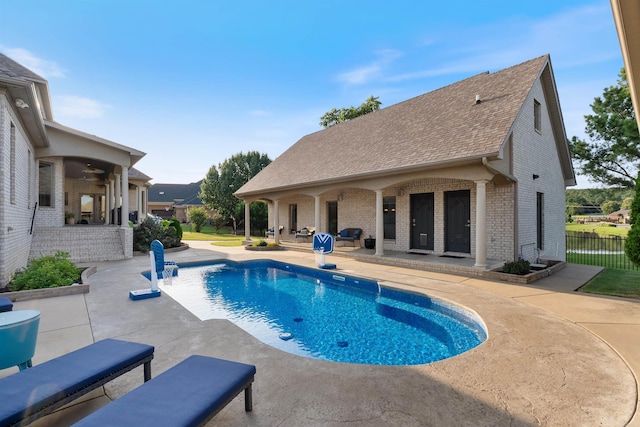 5090 Oakhurst Way, Conway, AR 72034 - view of pool with a patio and ceiling fan