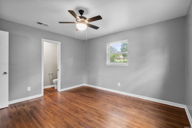 9317 Cynthia Dr, Little Rock, AR 72204 - spare room with a ceiling fan and wood finished floors