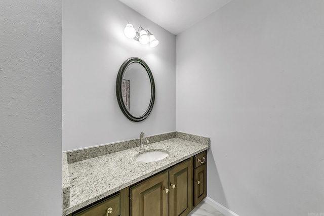 1550 E Main St, Austin, AR 72007 - bathroom with vanity and marble look tile flooring