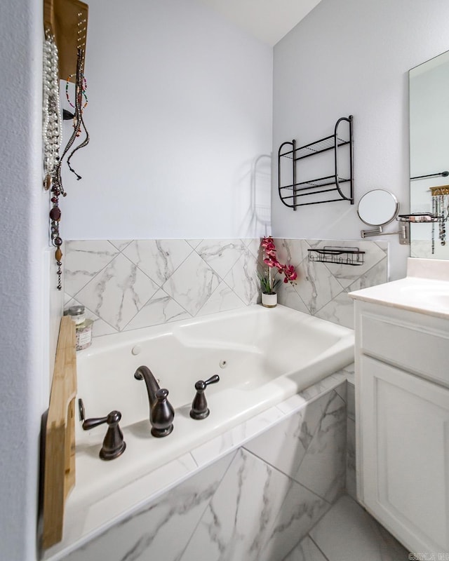 3200 Overcup Dr, Sherwood, AR 72120 - full bathroom featuring vanity and a whirlpool tub
