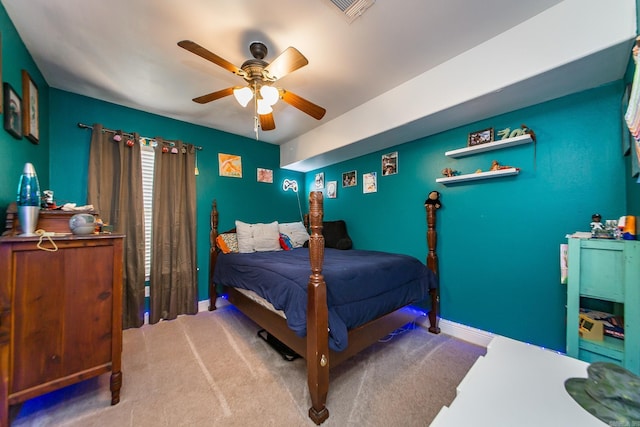 3200 Overcup Dr, Sherwood, AR 72120 - bedroom with a ceiling fan and carpet