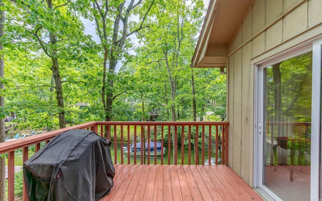 5 Torre Del Mar Way, Hot Springs Village, AR 71909 - wooden deck featuring grilling area
