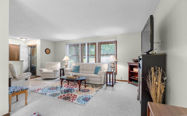 5 Torre Del Mar Way, Hot Springs Village, AR 71909 - living area with a textured ceiling and light colored carpet