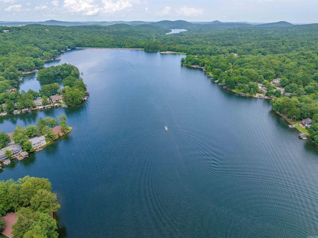 5 Torre Del Mar Way, Hot Springs Village, AR 71909 - drone / aerial view of a heavily wooded area and a water and mountain view