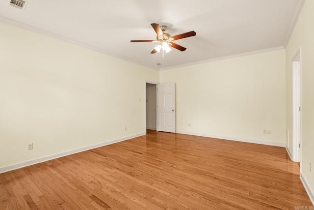 2219 Westport Loop, Little Rock, AR 72212 - empty room with ornamental molding, light wood finished floors, and ceiling fan