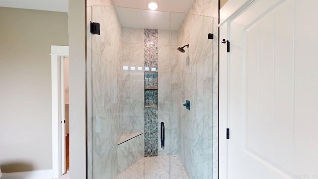 56 Blair, Vilonia, AR 72173 - bathroom featuring a marble finish shower
