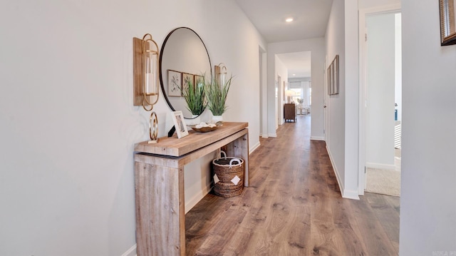 3416 Hank Dr, Jonesboro, AR 72404 - hallway with wood finished floors and recessed lighting