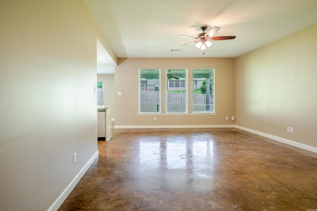 2702 Gage Dr, Benton, AR 72019 - unfurnished room with a ceiling fan and concrete flooring