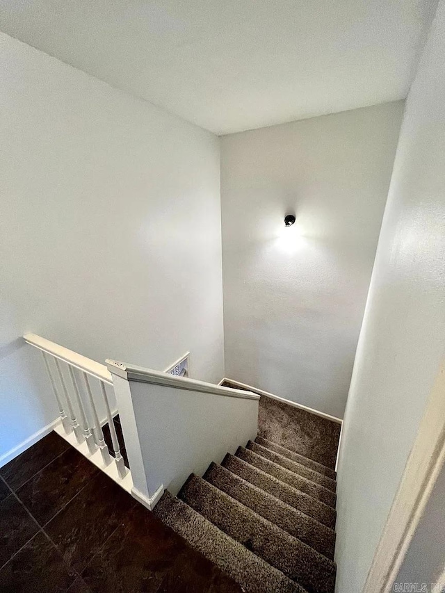 stairs with baseboards
