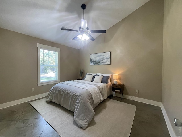 101 Cottage Loop, Heber Springs, AR 72543 - bedroom featuring a ceiling fan and lofted ceiling