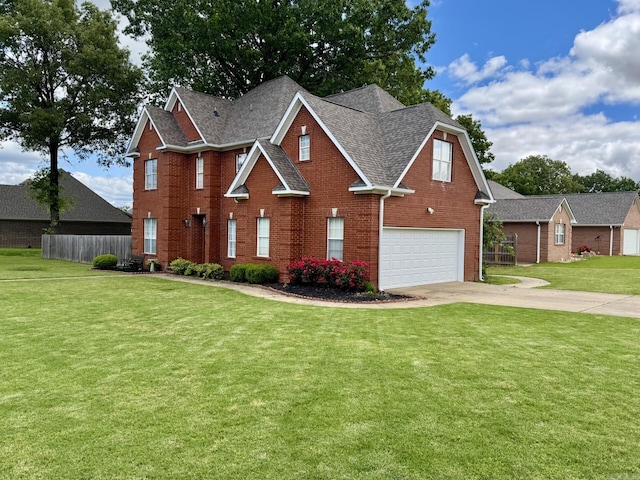 4202 Stephanie, Jonesboro, AR 72401 - traditional-style home with brick siding, an attached garage, driveway, and roof with shingles