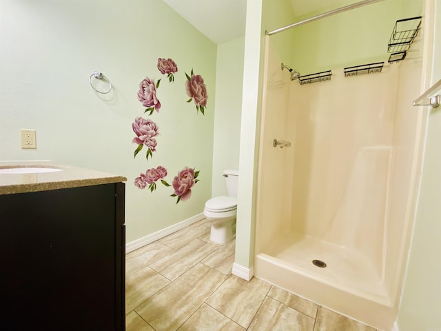 779 Brenda St, Camden, AR 71701 - bathroom with tile patterned flooring, vanity, and a shower