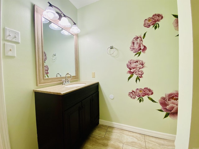 779 Brenda St, Camden, AR 71701 - bathroom with vanity and tile patterned floors