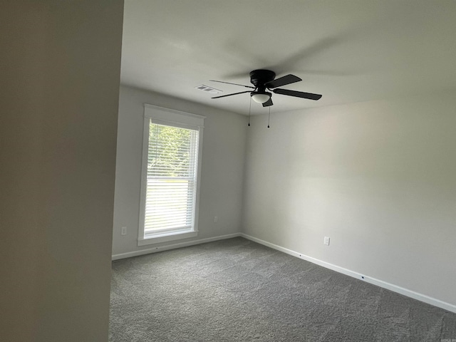 10691 W Miller Sardis, Bauxite, AR 72011 - unfurnished room with ceiling fan and dark colored carpet