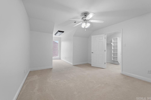 6733 Austin Bay Ct, Sherwood, AR 72120 - bonus room with light colored carpet, a ceiling fan, and vaulted ceiling