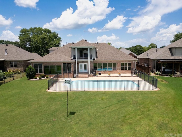 6733 Austin Bay Ct, Sherwood, AR 72120 - view of swimming pool featuring a patio area and french doors
