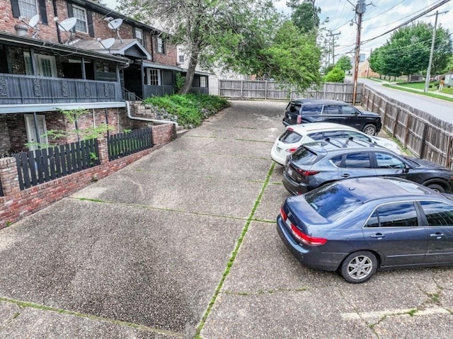 view of parking / parking lot