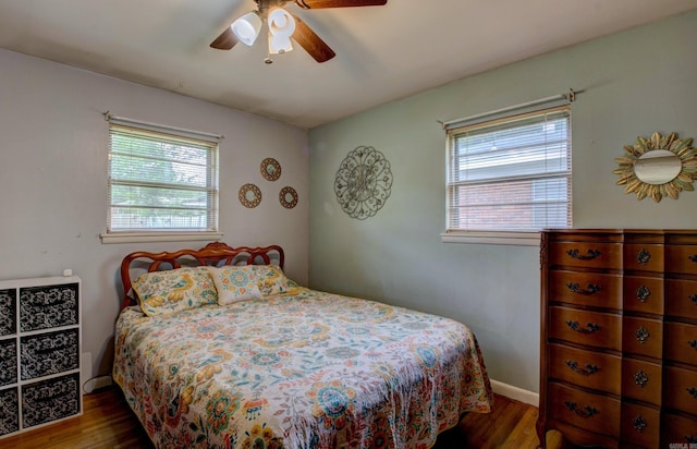 111 Greenland Cv, Little Rock, AR 72204 - bedroom featuring wood finished floors and ceiling fan