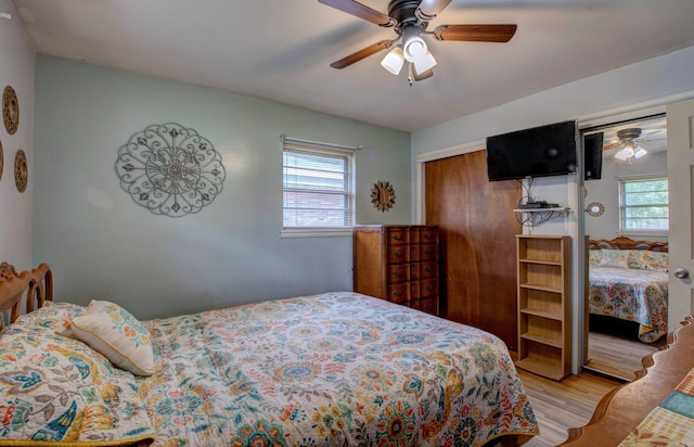 111 Greenland Cv, Little Rock, AR 72204 - bedroom with light wood-type flooring and ceiling fan