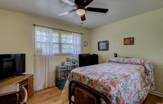 111 Greenland Cv, Little Rock, AR 72204 - bedroom with wood finished floors and ceiling fan