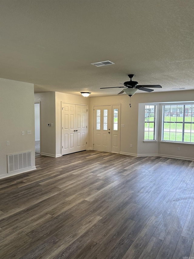 3505 Stockton Dr, Benton, AR 72015 - entryway featuring dark wood finished floors and ceiling fan