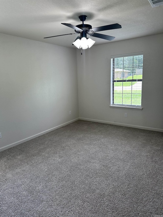 3505 Stockton Dr, Benton, AR 72015 - carpeted empty room with a ceiling fan and a textured ceiling