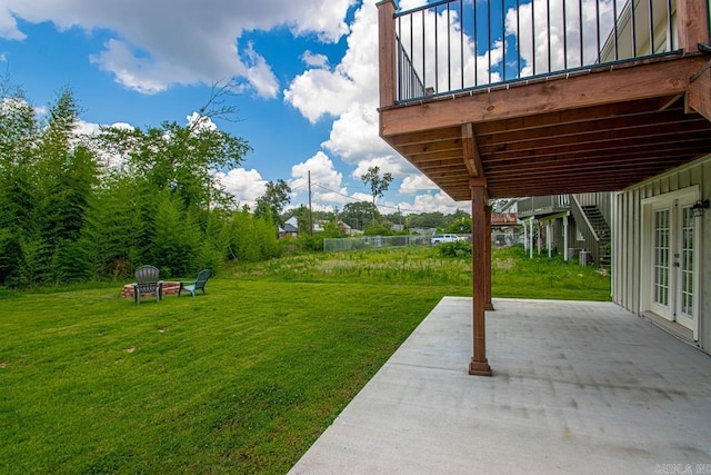 26 Buttermilk Rd, Little Rock, AR 72227 - view of grassy yard featuring a patio and stairway