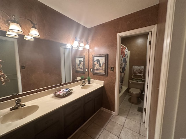 4 Jullian Cir, Dumas, AR 71639 - bathroom with tile patterned flooring, double vanity, and shower / bath combo with shower curtain