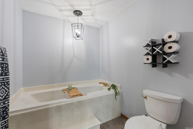 105 Little Creek Rd, Sherwood, AR 72120 - full bathroom with a textured ceiling, a garden tub, and tile patterned floors