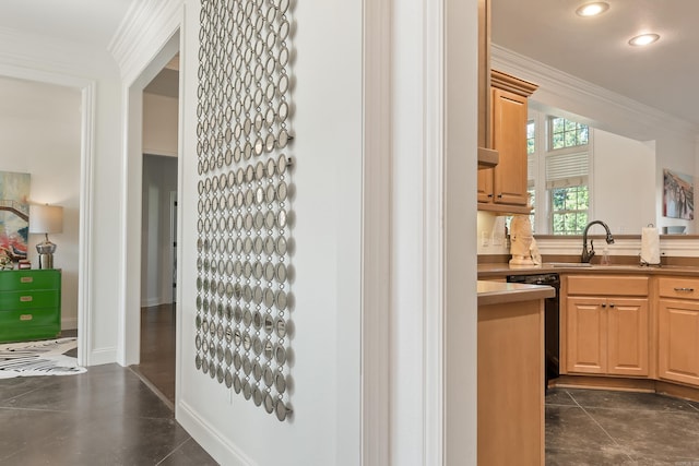 5201 Providence Cir, Jonesboro, AR 72404 - corridor featuring crown molding and recessed lighting