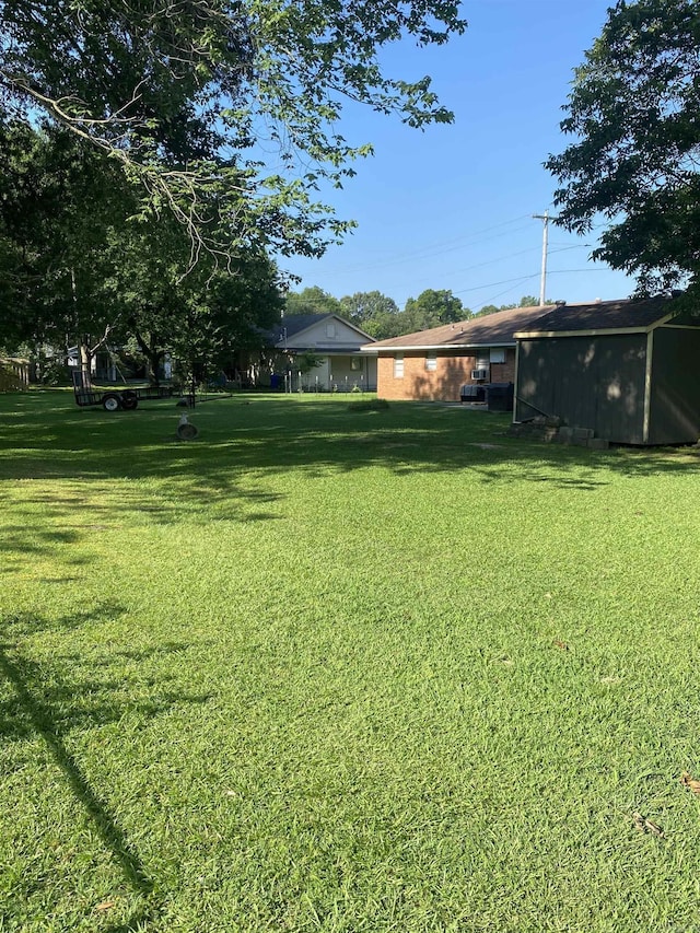 view of green lawn