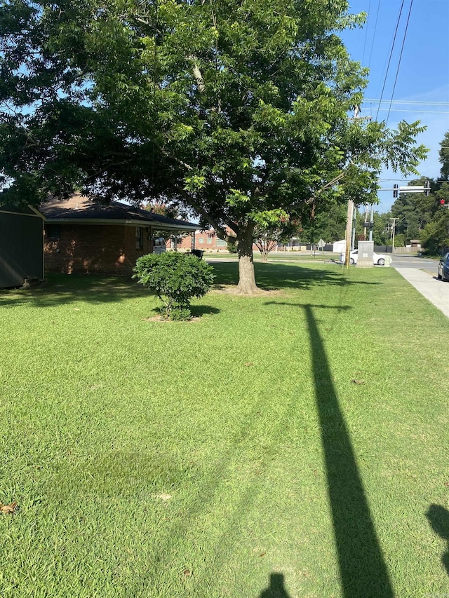 view of grassy yard