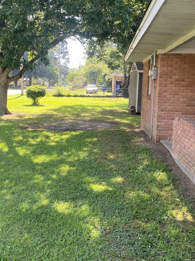 view of grassy yard