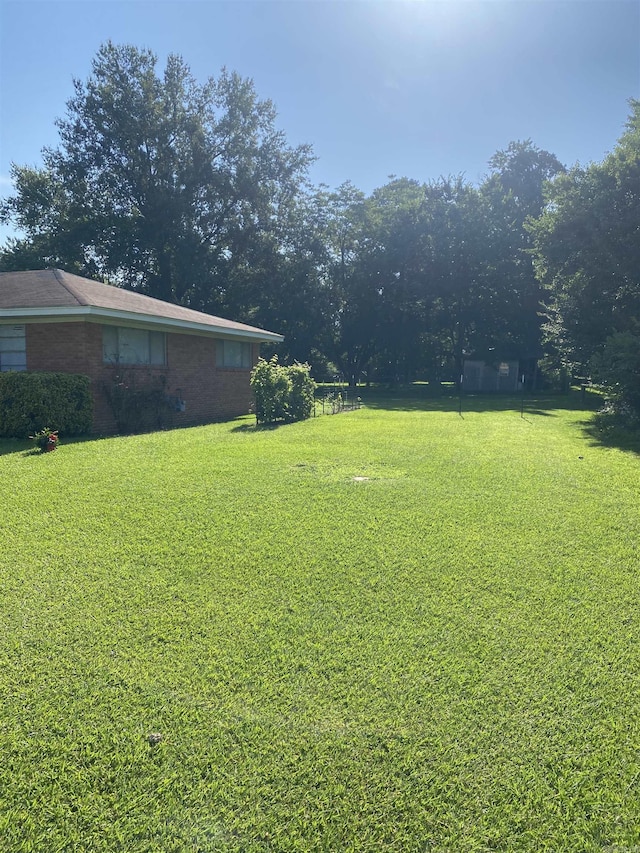 view of grassy yard