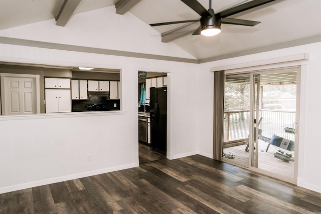 1700 Chitwood St, Benton, AR 72019 - unfurnished living room featuring a ceiling fan and dark wood-style floors