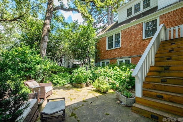 5336 N Grandview, Little Rock, AR 72207 - view of patio / terrace with stairs