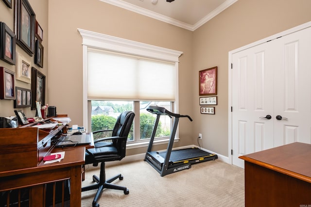 8 Flint Creek Ct, Little Rock, AR 72223 - office space with carpet flooring and crown molding