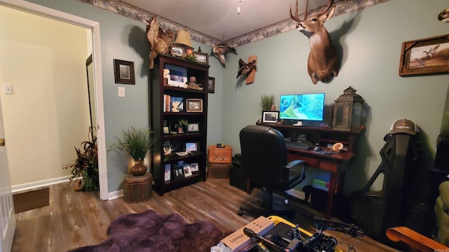 81 Pheasant Run Dr, Cabot, AR 72023 - office area with wood finished floors and baseboards