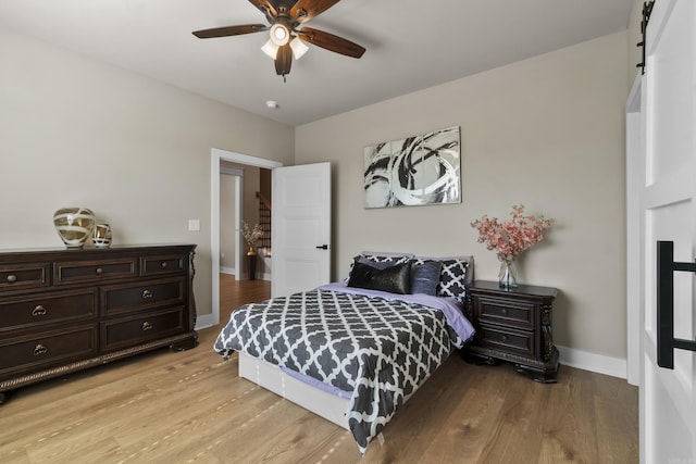 148 Irene Cir, Greenbrier, AR 72058 - bedroom with light wood-style floors and a ceiling fan
