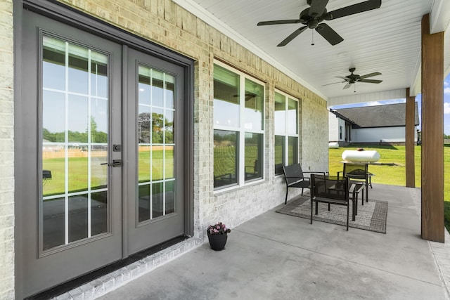 148 Irene Cir, Greenbrier, AR 72058 - porch with french doors and ceiling fan