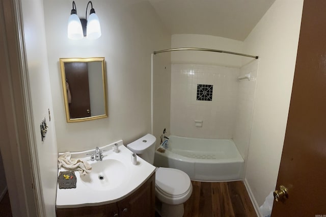 9313 Timber Valley Rd, Little Rock, AR 72204 - full bathroom featuring wood finished floors, vanity, and shower / tub combination