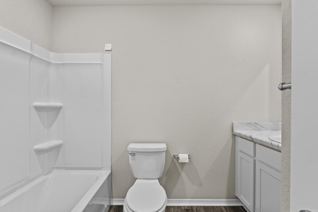 116 Baldwin Dr, Beebe, AR 72012 - full bathroom featuring vanity, wood finished floors, and washtub / shower combination