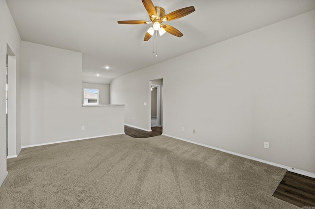 116 Baldwin Dr, Beebe, AR 72012 - empty room featuring ceiling fan, carpet floors, and recessed lighting