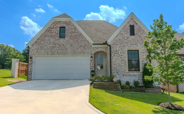 101 Mergeron Ct, Little Rock, AR 72212 - view of front of house with a garage, a front yard, concrete driveway, and brick siding