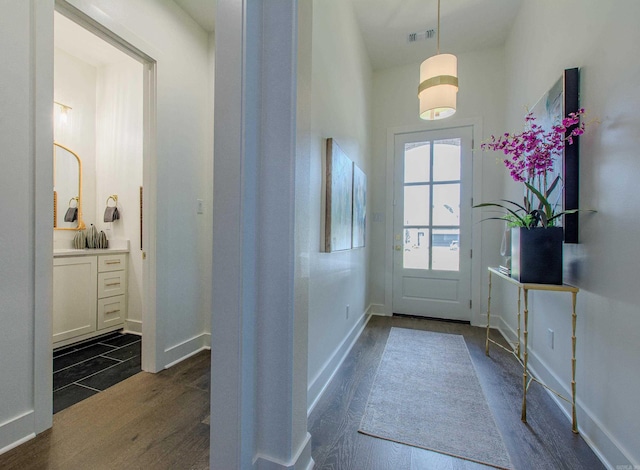 101 Mergeron Ct, Little Rock, AR 72212 - entryway featuring dark wood-style flooring