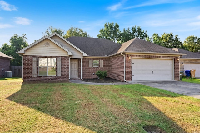 970 Wineberry, Conway, AR 72034 - single story home with an attached garage, concrete driveway, a front yard, and brick siding