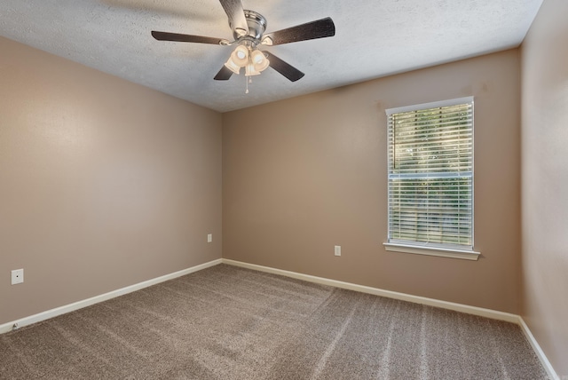 970 Wineberry, Conway, AR 72034 - unfurnished room with a textured ceiling, carpet floors, and a ceiling fan