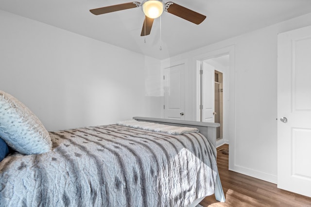 99Rogers Drive, Bryant, AR 72022 - bedroom featuring wood finished floors and ceiling fan