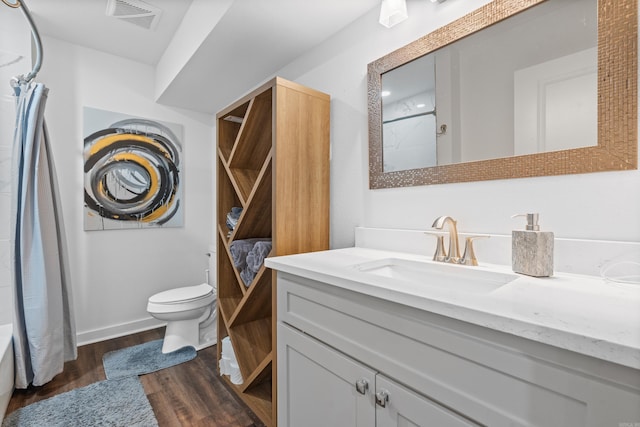 99Rogers Drive, Bryant, AR 72022 - full bath with vanity, wood finished floors, and shower / bath combination with curtain
