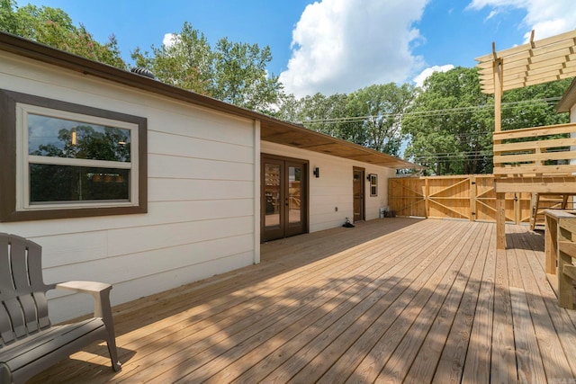 128 Dickson Dr, Little Rock, AR 72207 - deck with french doors